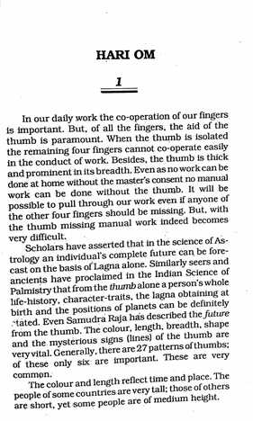 Your Destiny In Thumb by R G Rao (Hindu System of Thumb Reading as in Ravana Samhita) [RP]