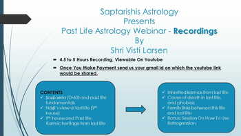 Webinar Recordings - Past Life Astrology By Visti Larsen [SA]