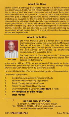 Predicting Through Jaimini Astrology by V.P. Goel sagar publications astrology books