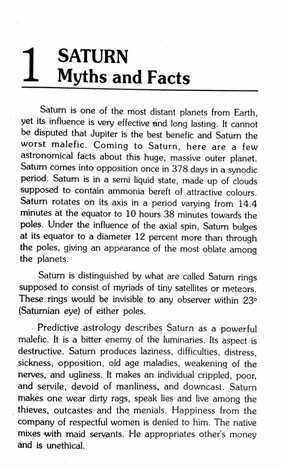 Secrets of Saturn by Mridula trivedi / T.P.Trivedi [UBSPD]