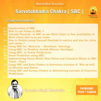 [RECORDED] Detailed Course In Sarvotobhadra Chakra ( SBC ) By Upendra Singh Bhadoriya