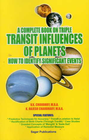 A Complete Book On Triple Transit Influences of Planets by V.K. Choudhry , K. Rajesh Choudhary sagar publications astrology books