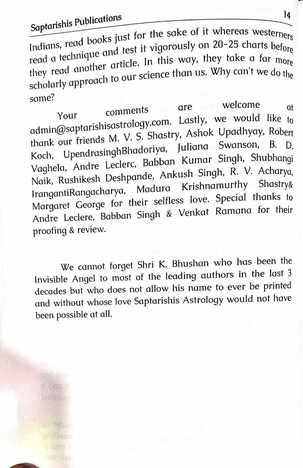 Saptarishis Astrology Magazine- Sunil John's Techniques vol-1 compiled by Vinayak Bhatt