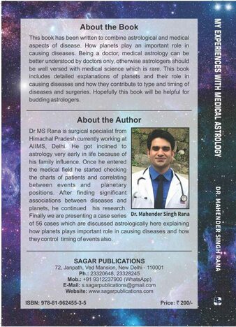 My Experiences With Medical Astrology (A series of 56 Medical Cases)