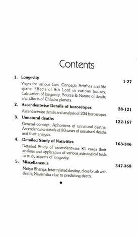 Longevity An Astrological Analysis By Lt.Col. Raj Kumar / Krishna Kumar [AP]