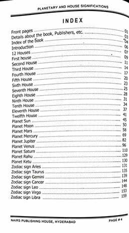 Planetary And House Significations  by M.K. Viswanath [NP]