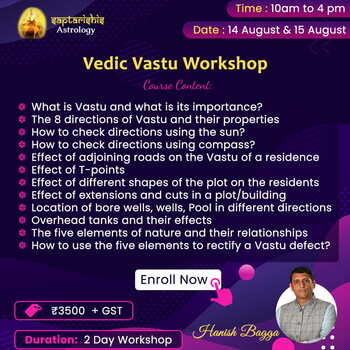 Vedic Vastu Workshop by Hanish Bagga