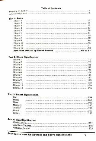 Easy Way To Learn  KP Rules And Bhava Signification by Kanakkumar B.Bosmia Kanakkumar B Bosmia