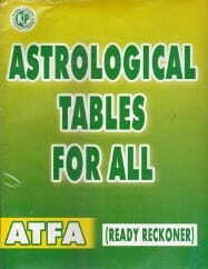 Astrological Tables For All By K. Subramaniam [KP]