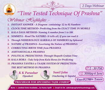 Recording - Time Tested  Techniques of Prashna