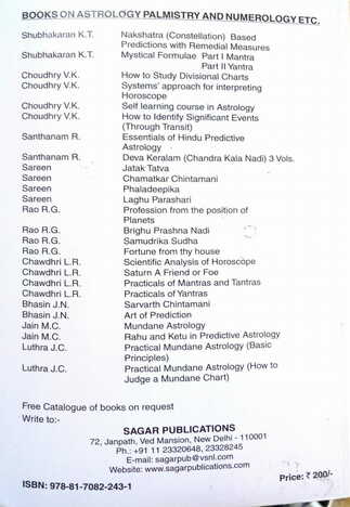 Fortune Telling From The Permutation And Its Combination Of The Planets by R.G. Rao