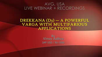 Webinar Recordings: Drekkana (D3) â€” A Powerful Varga With Multifarious Applications by Vinay Aditya [SA]