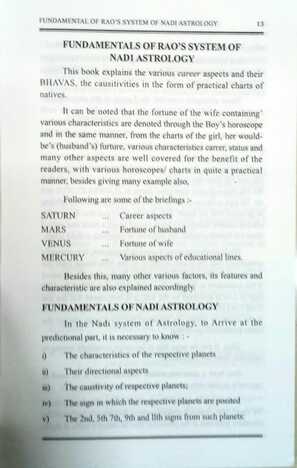 Fundamentals of Rao's System of Nadi Astrology: Enlarged Edition by R G Rao [MiscP]