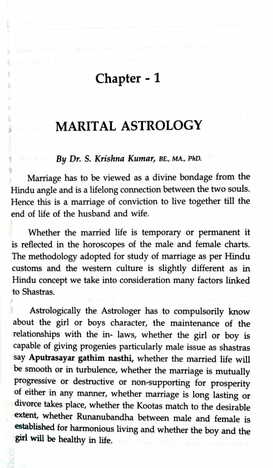 Marital Astrology by Dr. S. Krishna Kumar [MiscP]