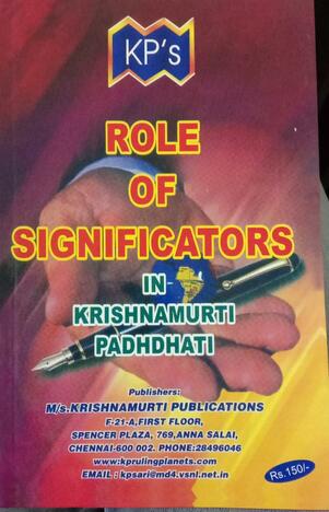 ROLE OF SIGNIFICATORS