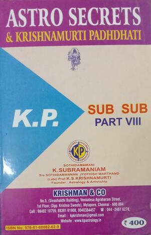 Astro Secrets & K P (Part 8 ) By K. Subramaniam